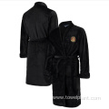 super soft bathrobe men black cotton bathrobe